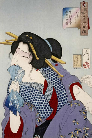 Hình xăm trên miệng đặc trưng của phụ nữ Ainu. Ảnh: buzzfeednes.com